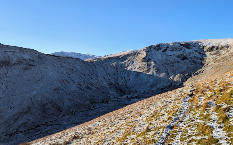 Deciding to head under Glencoyne Head to stay warmer - © Copyright 2025 Peter Burlingham, Days In The Lakes