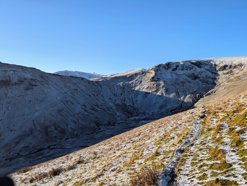 Deciding to head under Glencoyne Head to stay warmer - © Copyright 2025 Peter Burlingham, Days In The Lakes