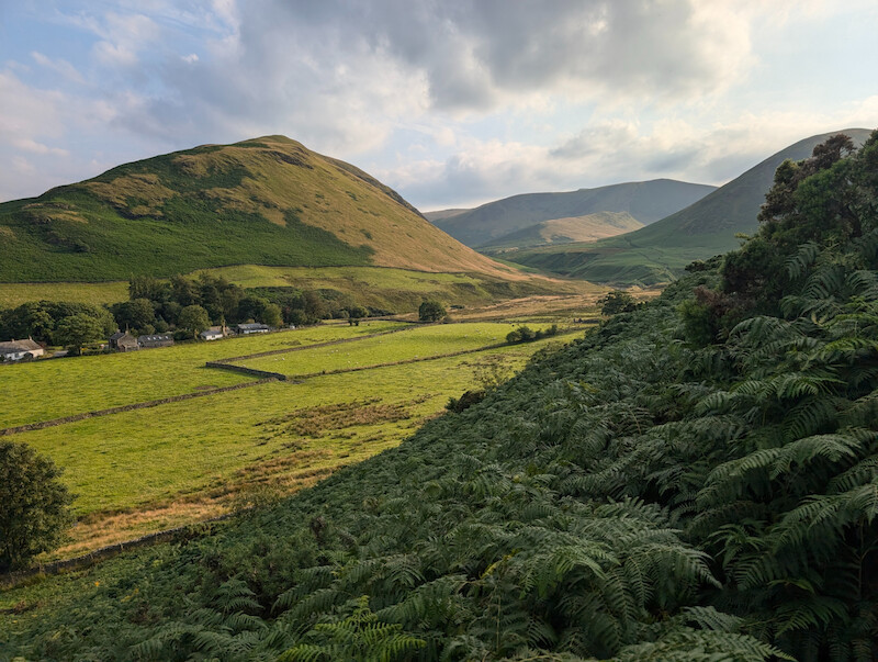 Looking south towards Souther Fell on the left and Bannerdale Crags in the background - © Copyright 2025 Peter Burlingham, Days In The Lakes