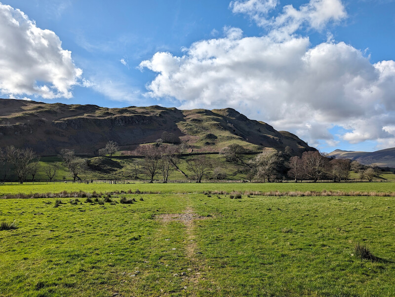 Setting out across the fields - © Copyright 2025 Peter Burlingham, Days In The Lakes