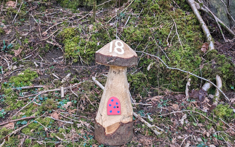 A mushroom trail for the kids (and fun-loving adults!) to follow from Low Bridge End Farm - © Copyright 2025 Peter Burlingham, Days In The Lakes