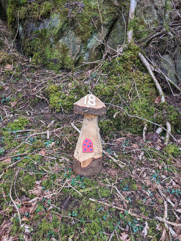A mushroom trail for the kids (and fun-loving adults!) to follow from Low Bridge End Farm - © Copyright 2025 Peter Burlingham, Days In The Lakes