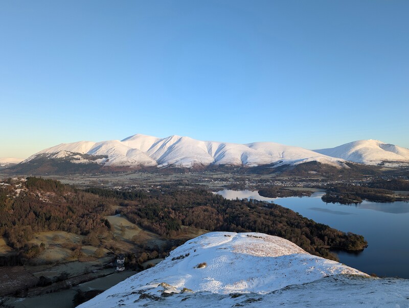Once up to Skelgill Bank you can admire the views - this one towards the Skiddaw range to the north with Blencathra off to the right of shot - © Copyright 2025 Peter Burlingham, Days In The Lakes