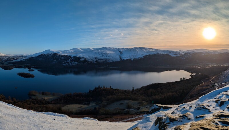 Stunning views across Derwentwater to the east - © Copyright 2025 Peter Burlingham, Days In The Lakes